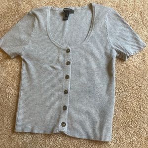Forever 21 button down fitted sweater / top